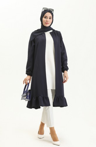 Shirred Cape 1849-10 Navy Blue 1849-10