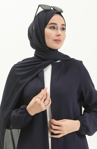 Shirred Cape 1849-10 Navy Blue 1849-10