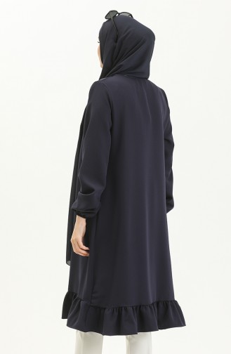 Shirred Cape 1849-10 Navy Blue 1849-10