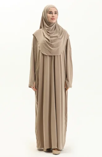Sefamerve Nazma Druckknopf Gebetskleid 238460-05 Beige 238460-05