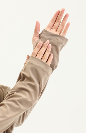 Sefamerve Nazma Druckknopf Gebetskleid 238460-05 Beige 238460-05