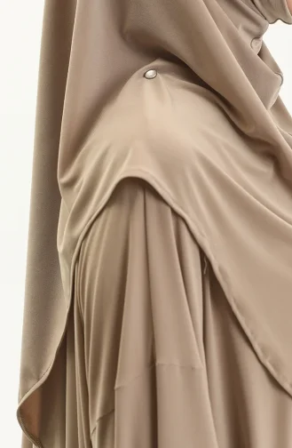 Sefamerve Nazma Druckknopf Gebetskleid 238460-05 Beige 238460-05