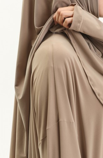 Robe de Prière à Bouton Pressions Sefamerve Nazma 238460-05 Beige 238460-05