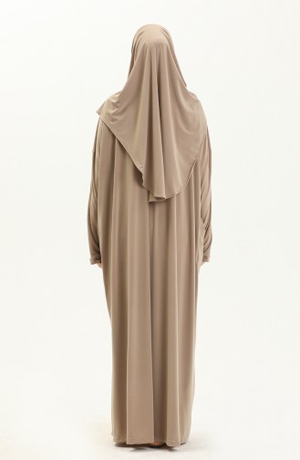 Sefamerve Nazma Druckknopf Gebetskleid 238460-05 Beige 238460-05