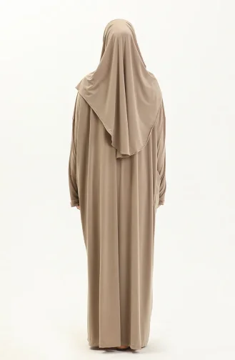Sefamerve Nazma Druckknopf Gebetskleid 238460-05 Beige 238460-05