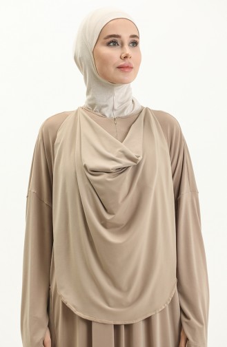 Sefamerve Nazma Druckknopf Gebetskleid 238460-05 Beige 238460-05