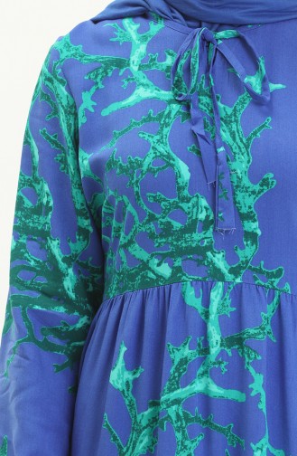 Viscose Printed Dress 7979-01 Blue 7979-01