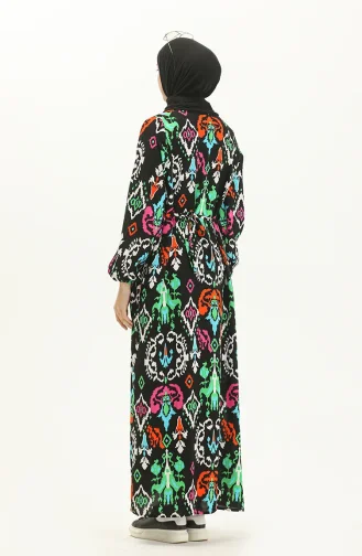Robe Viscose Manches Longues 8899-01 Noir 8899-01