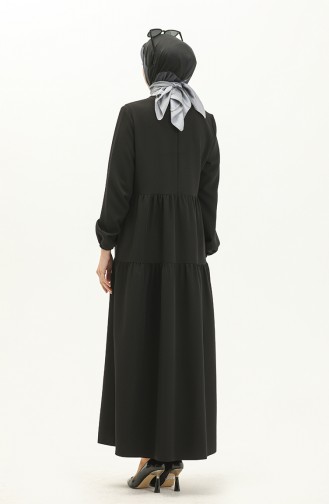 Shirred Dress 1844-01 Black 1844-01