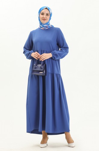 Shirred Dress 1844-03 Saxe 1844-03
