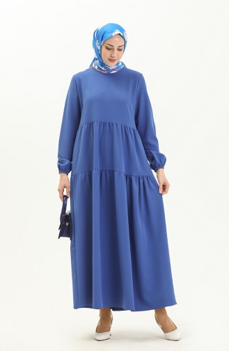 Shirred Dress 1844-03 Saxe 1844-03