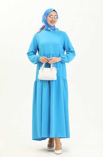 Gerafftes Kleid 1844-04 Blau 1844-04