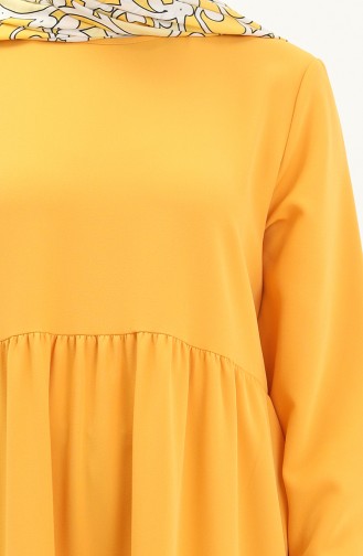 Shirred Dress 1844-06 Mustard 1844-06