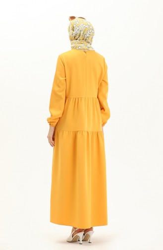 Gerafftes Kleid 1844-06 Senf 1844-06