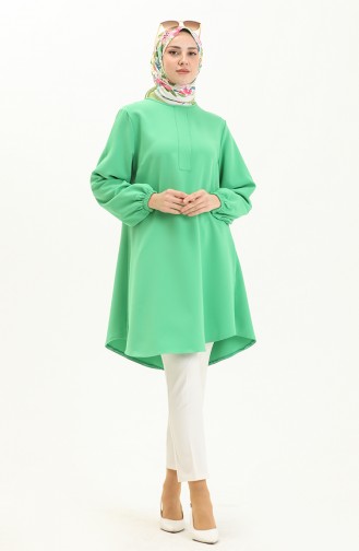 Hidden Button Tunic 1842-02 Light Green 1842-02