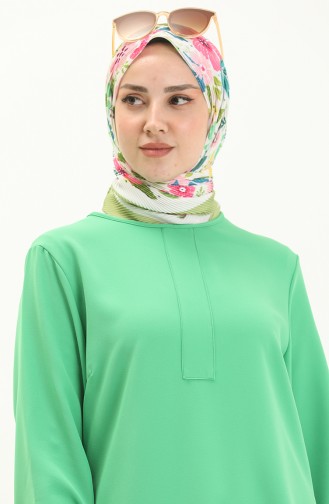 Hidden Button Tunic 1842-02 Light Green 1842-02