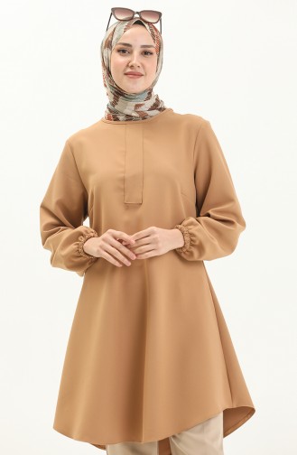 Hidden Button Tunic 1842-12 Tan 1842-12