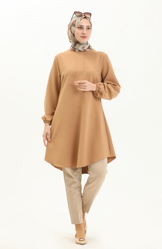 Hidden Button Tunic 1842-12 Tan 1842-12