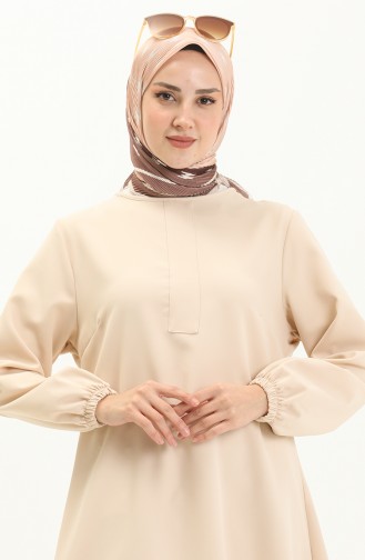 Hidden Button Tunic 1842-16 Cream 1842-16