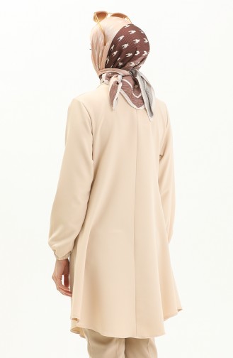 Hidden Button Tunic 1842-16 Cream 1842-16