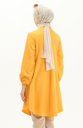 Hidden Placket Plain Tunic 1848-07 Mustard 1848-07