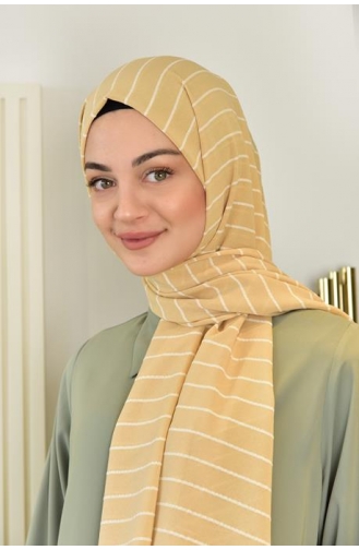 Alize Çizgili Şal 000062-07 Gold