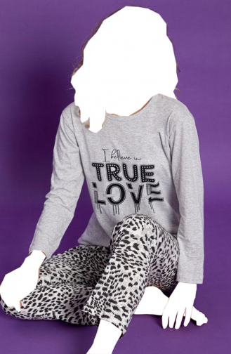 Grau Pyjama 0812-01