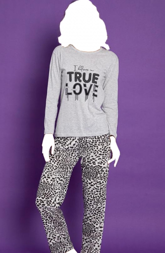 Grau Pyjama 0812-01