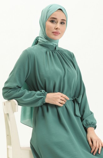 Green Almond Hijab Dress 1511TGM.CYS