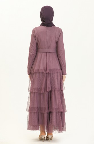 Dusty Rose Hijab Evening Dress 2669