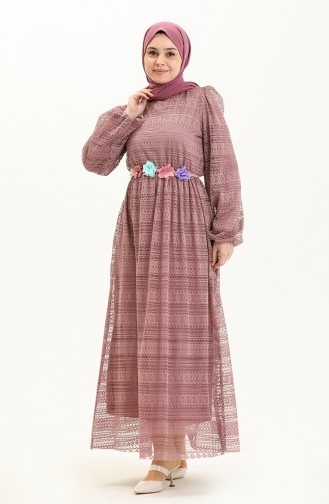 Dusty Rose İslamitische Jurk 13232