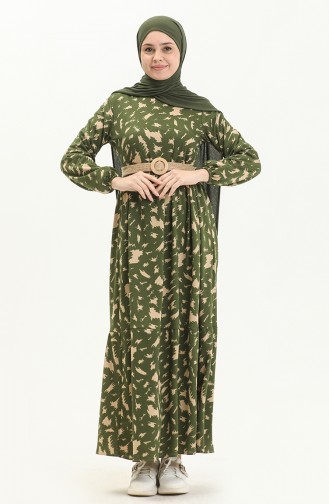 Khaki Hijab Kleider 5855