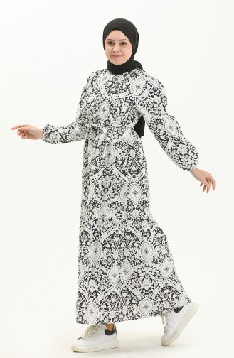 Schwarz Hijab Kleider 5841