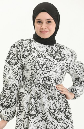 Schwarz Hijab Kleider 5841