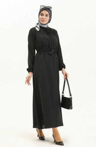 Schwarz Hijab Kleider 1511TGM.SYH