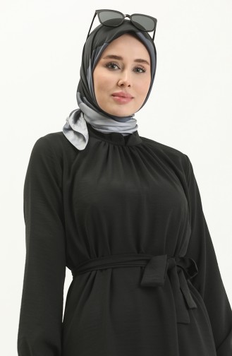 Schwarz Hijab Kleider 1511TGM.SYH