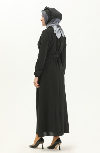 Schwarz Hijab Kleider 1511TGM.SYH