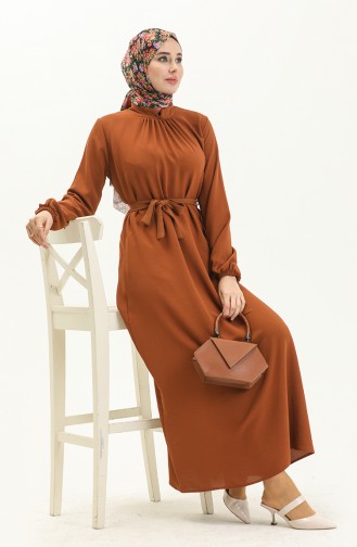 Tan Hijab Dress 1511TGM.TAB