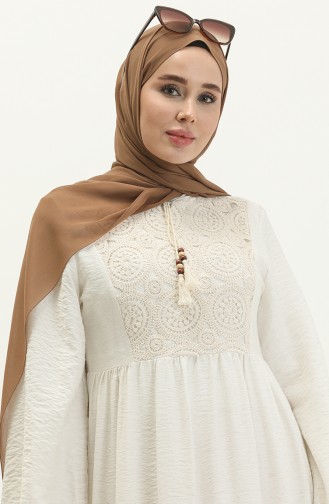 Naturfarbe Hijab Kleider 4624