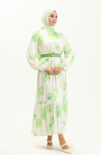 Green Hijab Dress 4695