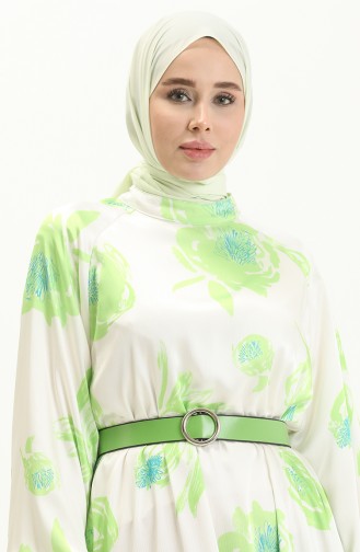 Grün Hijab Kleider 4695