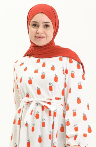 Beige İslamitische Jurk 0444-02