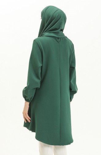 Hidden Placket Tunic 1842-07 Emerald Green 1842-07