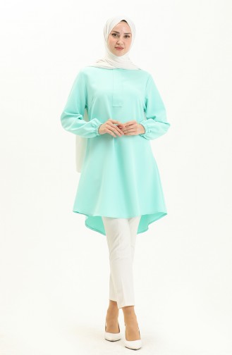 Hidden Placket Tunic 1842-10 Aqua Green 1842-10