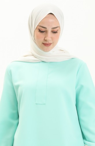 Hidden Placket Tunic 1842-10 Aqua Green 1842-10