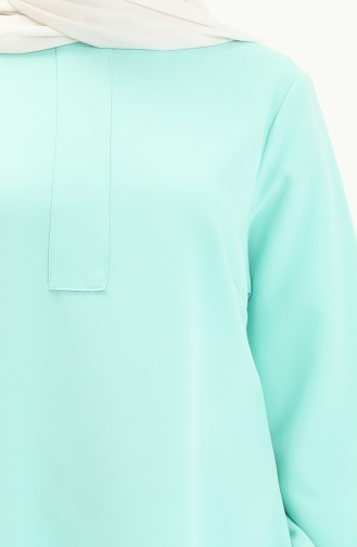 Hidden Placket Tunic 1842-10 Aqua Green 1842-10