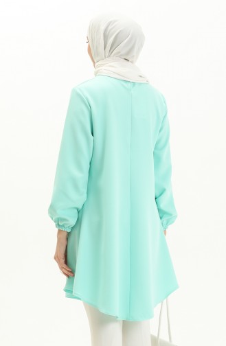 Hidden Placket Tunic 1842-10 Aqua Green 1842-10