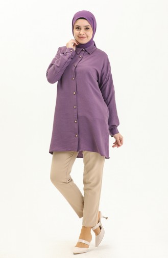 Buttoned Tunic 1847-02 Purple 1847-02