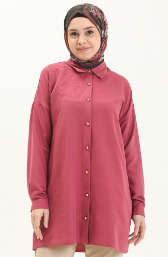 Buttoned Tunic 1847-03 Dusty Rose 1847-03