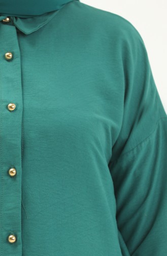 Buttoned Tunic 1847-04 Emerald Green 1847-04